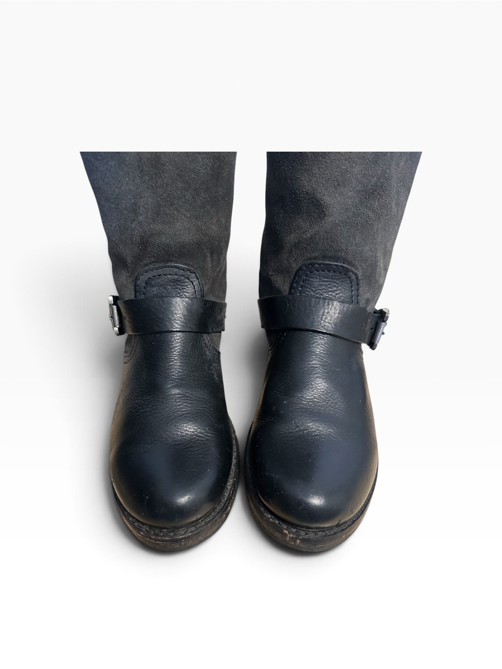 Frye Vintage Veronica Slouch Knee High Black Leather Boots 8.5 - Picture 5 of 12